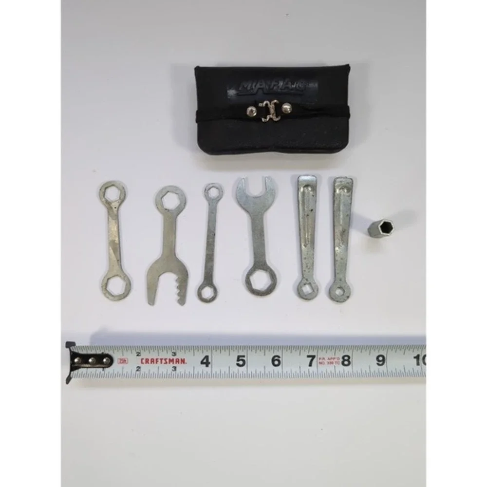 Vintage MAFAC Tool Kit Underseat 6 Wrenches 1 Socket Bike Repair Kit France